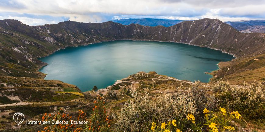 Quilotoa kraterinnsjø i Ecuador